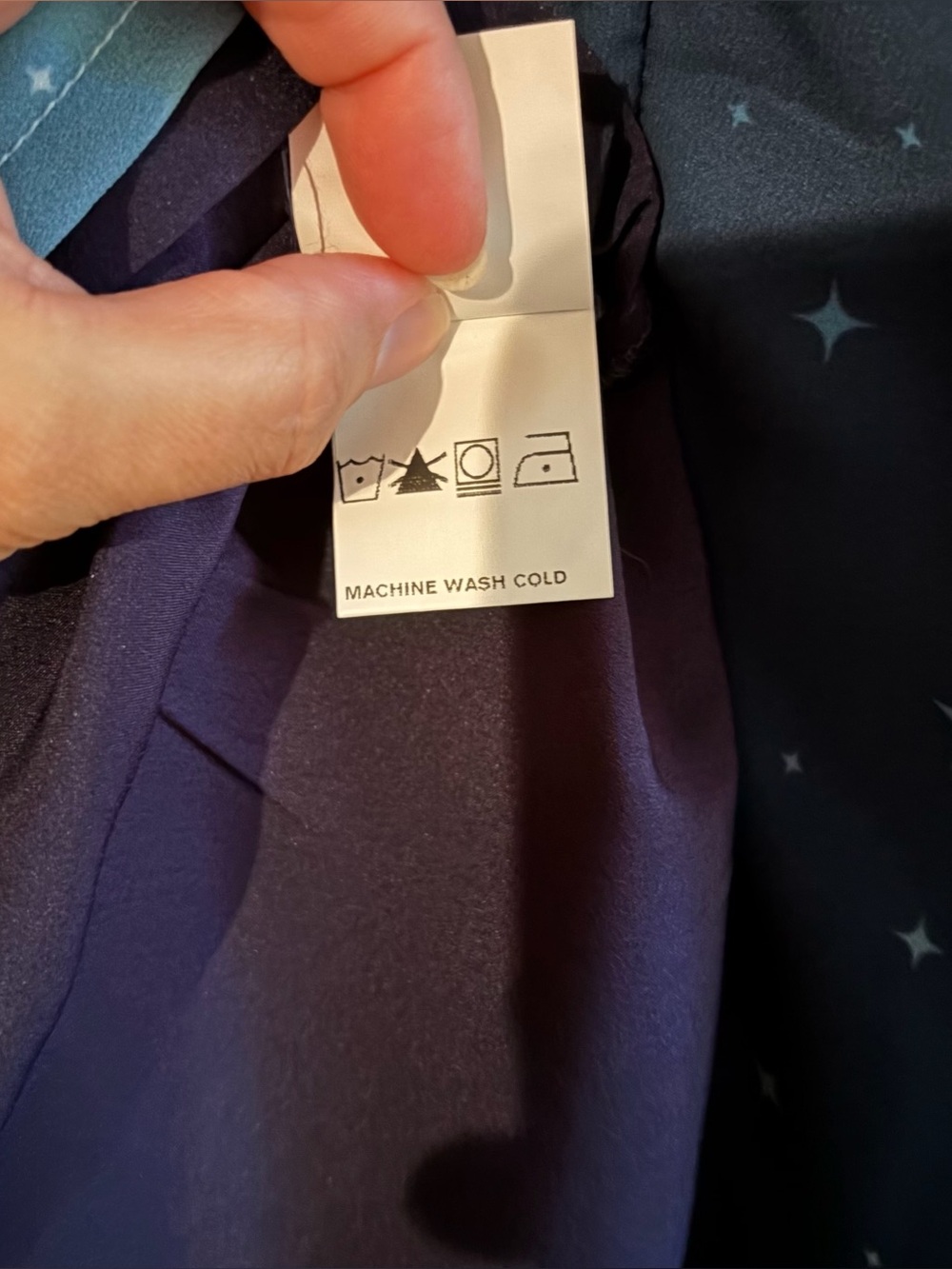 Wayward Fancies eShakti XL 18 Blue Ombre Star Dress Empire Waist - Picture 9 of 9